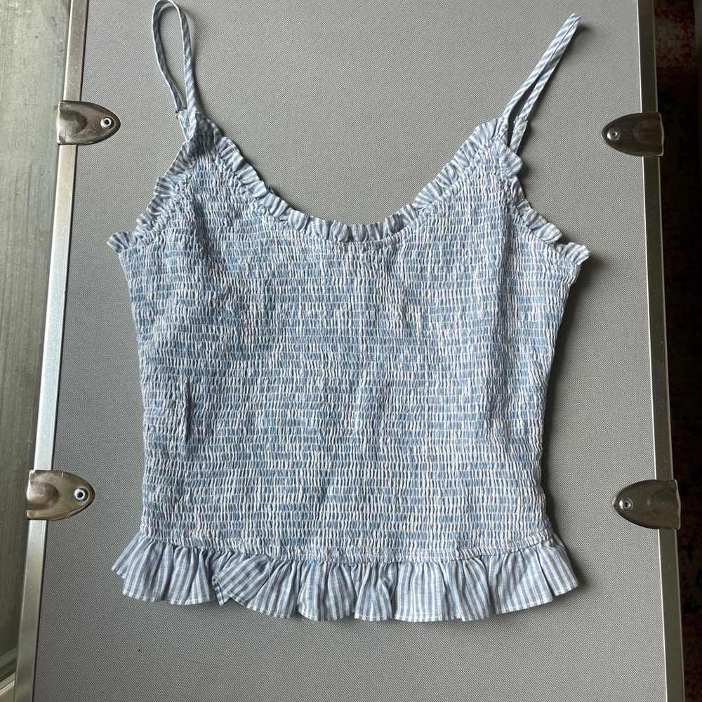 Wild Honey white and blue tank top